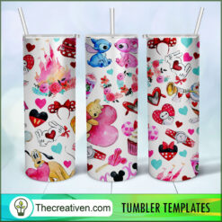 Disney Valentine Full Tumbler Wrap Tumbler Wrap – Digital Download