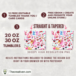 Alternative view of Disney Valentine Full Tumbler Wrap Tumbler Wrap – Digital Download