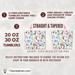 Alternative view of Disney Colorful Full Tumbler Wrap Tumbler Wrap – Digital Download