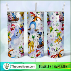 Winter Friends Full Tumbler Wrap Tumbler Wrap – Digital Download