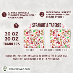 Alternative view of Christmas Food Full Tumbler Wrap Tumbler Wrap – Digital Download