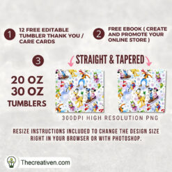 Alternative view of Disney Winter Full Tumbler Wrap Tumbler Wrap – Digital Download