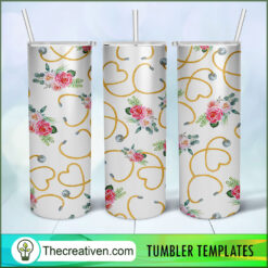 Nurse Life Floral Full Tumbler Wrap Tumbler Wrap – Digital Download