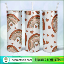Valetine Rainbow Full Tumbler Wrap Tumbler Wrap – Digital Download