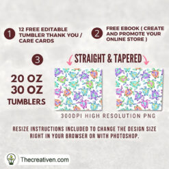 Alternative view of Turtle Sea Full Tumbler Wrap Tumbler Wrap – Digital Download