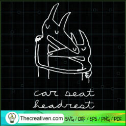 Car Seat Headrest SVG, Funny Dog Hug SVG, Car Seat SVG