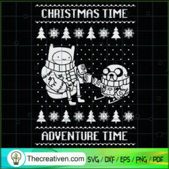 Christmas Time Adventure Time SVG Cut File for Cricut & Silhouette