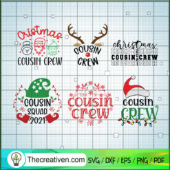 Bundle Christmas Cousin Crew SVG Cut File for Cricut & Silhouette