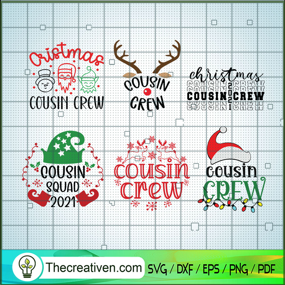 Bundle Christmas Cousin Crew SVG Cut File for Cricut & Silhouette 1 Bundle Christmas Cousin Crew SVG Cut File for Cricut & Silhouette