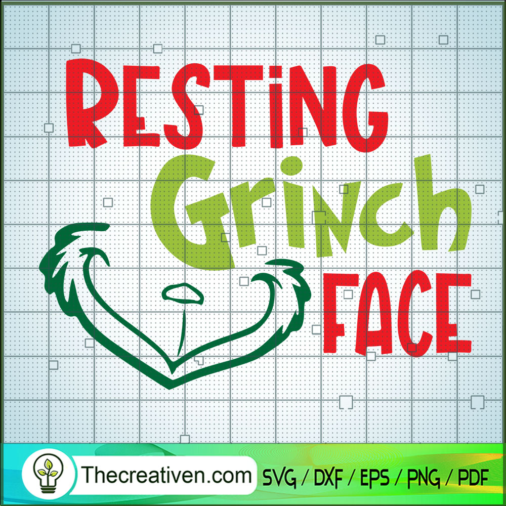 Resting Grinch Face SVG, Grinch Christmas SVG, Christmas Movie SVG 1 Resting Grinch Face SVG, Grinch Christmas SVG, Christmas Movie SVG