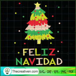 Feliz Navidad SVG, Christmas Tree SVG, Dad Christmas SVG