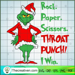 Rock Paper Scissors Throat P SVG Cut File for Cricut