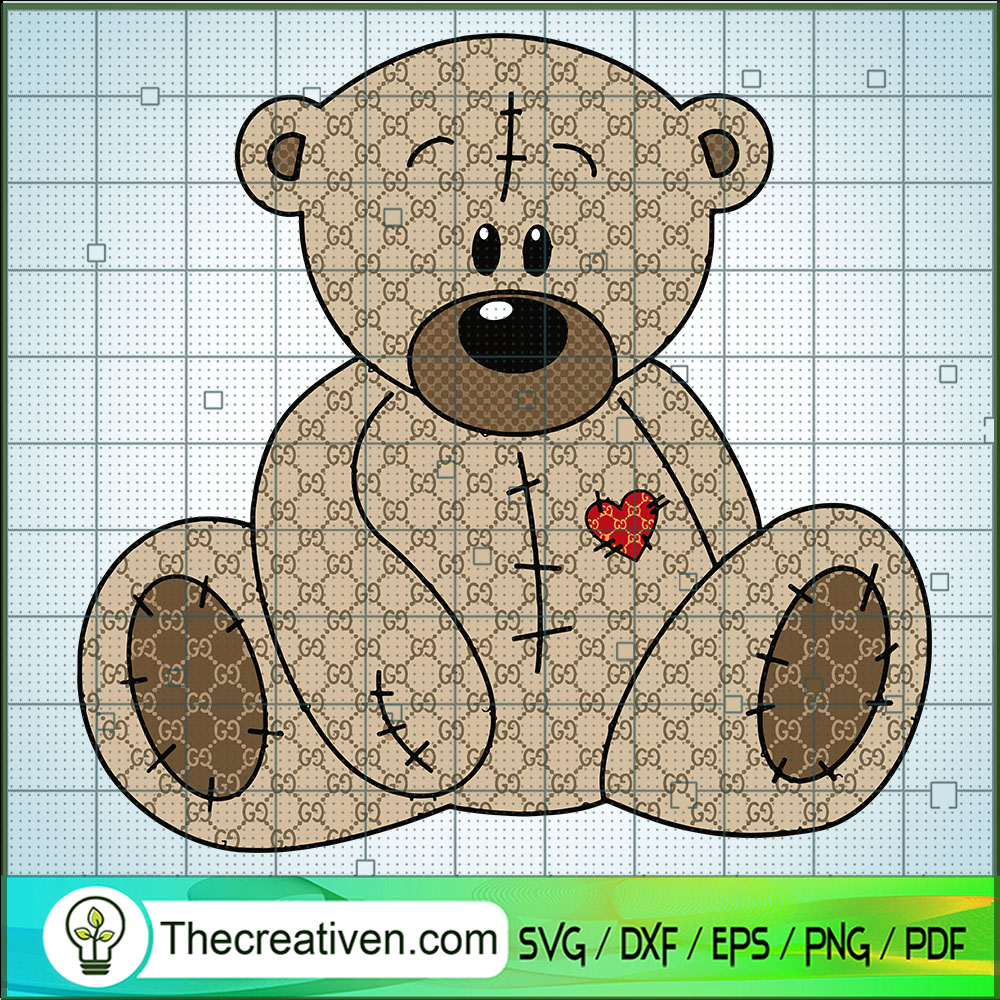 Teddy Bear Gucci SVG, Luxury Brand SVG, Gucci Bear SVG 1 Teddy Bear Gucci SVG, Luxury Brand SVG, Gucci Bear SVG