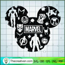 Disney Marvel Characters SVG, Disney Mickey Mouse SVG, Marvel SVG