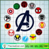 All Logo Avengers SVG, Avengers SVG, Marvel Avengers SVG