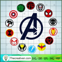 All Logo Avengers SVG, Avengers SVG, Marvel Avengers SVG