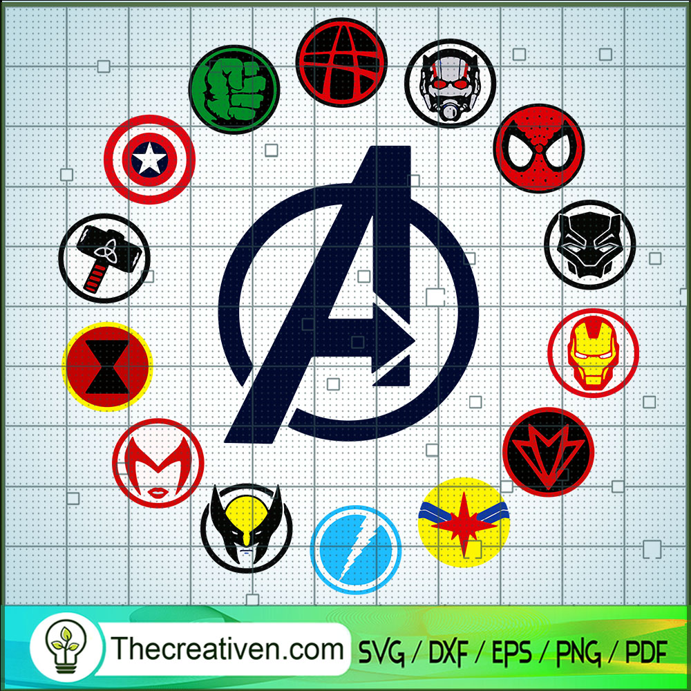 All Logo Avengers SVG, Avengers SVG, Marvel Avengers SVG 1 All Logo Avengers SVG, Avengers SVG, Marvel Avengers SVG