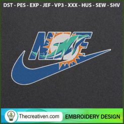 Nike Miami Dolphins Embroide Embroidery Design
