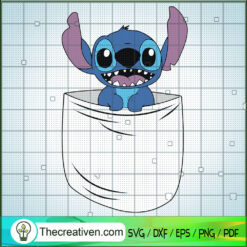 Stitch in a Pocket SVG, Stitch SVG, Lilo and Stitch SVG