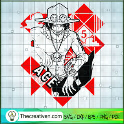 Portgas D. Ace SVG, One Piece SVG, Ace One Piece SVG
