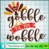 Gobble Wobble Turkey SVG Cut File for Cricut & Silhouette