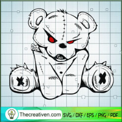 Angry Bear SVG, Horror Bear SVG, Bear SVG
