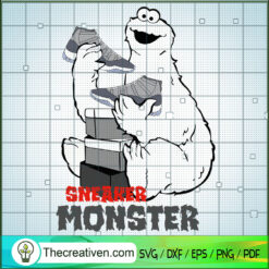 Sneaker Monster SVG, Monster SVG, Funny Monster SVG