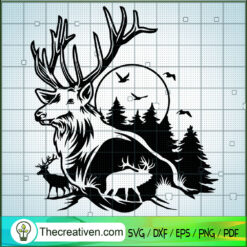 Deer SVG, Animals SVG, Sika Deer SVG