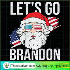 Let's Go Brandon SVG, Santa American SVG, Merry Christmas SVG