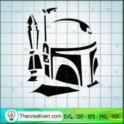 The Mandalorian Head SVG, Star Wars SVG, Hot Movie SVG