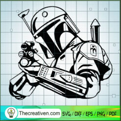 The Mandalorian Stare And Shoot SVG Cut File for Cricut & Silhouette