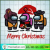 Among Us Merry Christmas SVG, Gaming SVG, Funny Among Us SVG