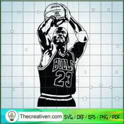 Michael Jordan SVG, NBA Legend SVG, Number 23 Chicago Bulls SVG
