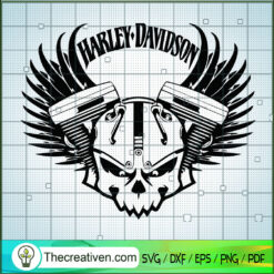 Skull Harley-Davidson SVG, Skull SVG, Harley-Davidson SVG