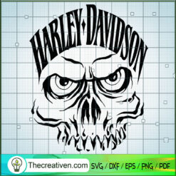 Harley-Davidson Scary Skull SVG Cut File for Cricut & Silhouette