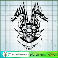 Harley Davidson Motorcycles Skull SVG Cut File for Cricut & Silhouette