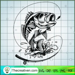 Fish Hook SVG, Fishing SVG, Fish SVG