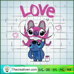 Lilo And Stitch Couple SVG, Stitch Love SVG, Disney Cartoon SVG