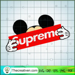 Disney Mickey Mouse Supreme SVG, Disney Mickey SVG, Supreme Brand SVG