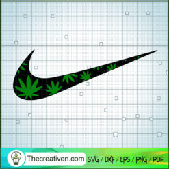 Nike x Cannabis SVG, Cannabis SVG, Nike Logo SVG