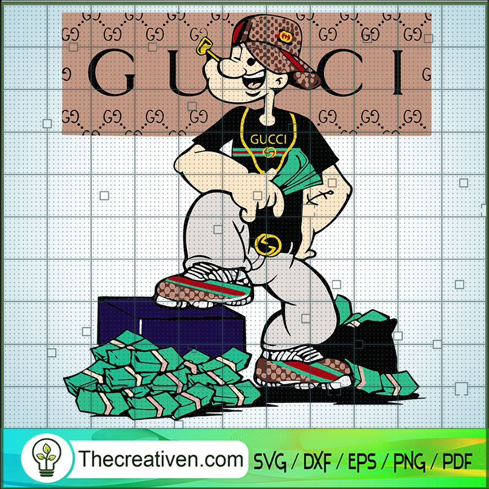Popeye Gucci Cool SVG, Popeye Disney SVG, Gucci SVG 1 Popeye Gucci Cool SVG, Popeye Disney SVG, Gucci SVG