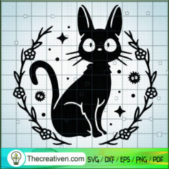 Cute Cat Bunny SVG, Black Cat SVG, Cat Lover SVG
