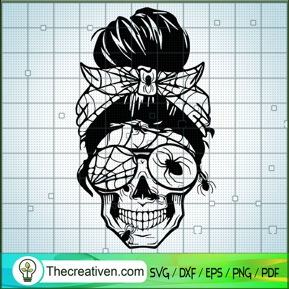 Spider Web Mom Skull SVG, Skull SVG, Halloween SVG 1 Spider Web Mom Skull SVG, Skull SVG, Halloween SVG