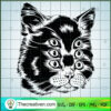 Psychedelic Cat SVG, Scary Cat SVG, Pet SVG