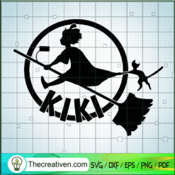 Kikis Delivery Services SVG, Kiki Cartoon SVG, Kiki Broomstick SVG