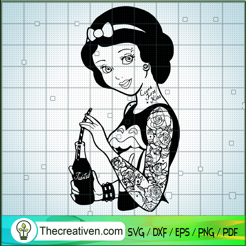 Snow White Tattoo SVG, Snow White Princess SVG, Loved First Kiss SVG 1 Snow White Tattoo SVG, Snow White Princess SVG, Loved First Kiss SVG