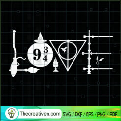 Love Words Harry Potter SVG Cut File for Cricut & Silhouette