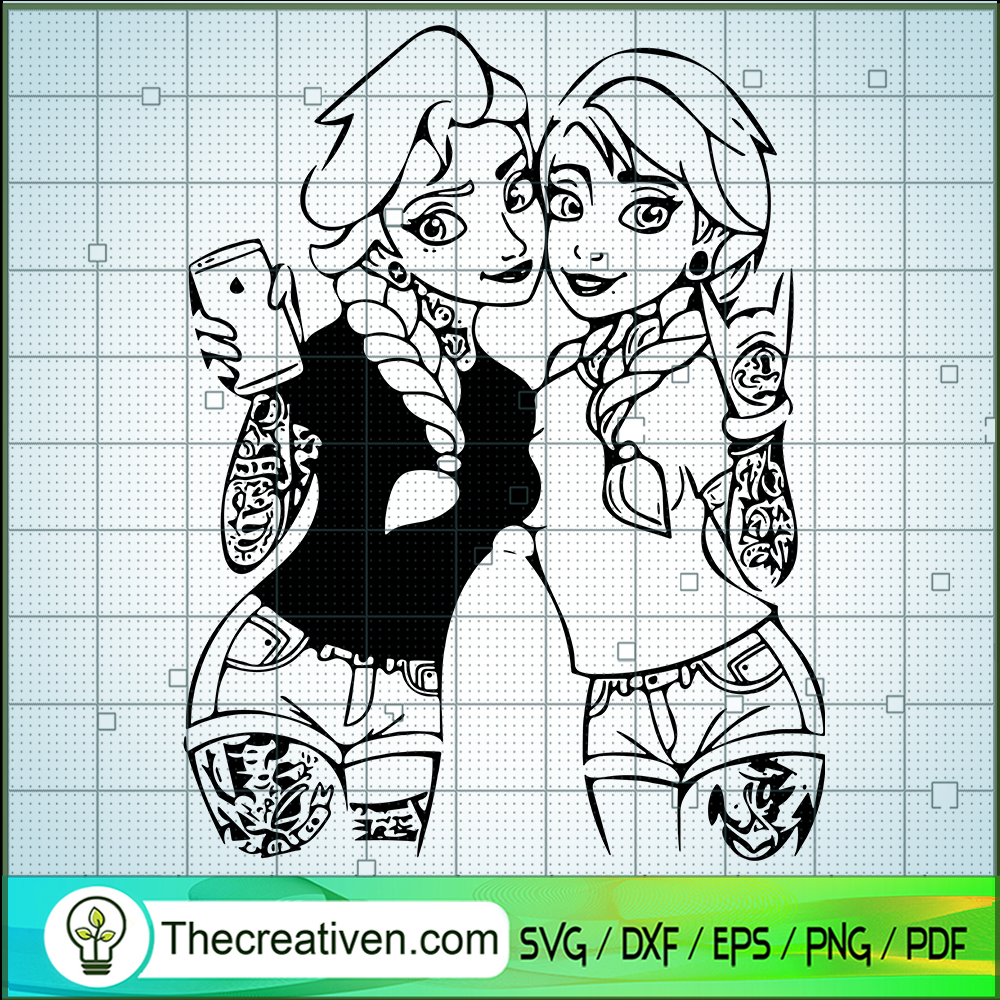 Disney Princess Tattoo SVG, Bad Girl Princess SVG, Disney SVG 1 Disney Princess Tattoo SVG, Bad Girl Princess SVG, Disney SVG