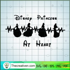 Disney Princess At Heart SVG Cut File for Cricut & Silhouette