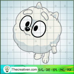 Bluey Pom Pom SVG, Funny Cartoon SVG, Bluey Cartoon SVG